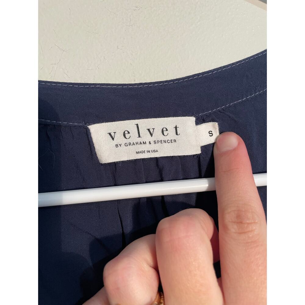 Velvet by Graham and Spencer‎ Navy Cassia Challis Rayon Jumpsuit - Picture 10 of 11